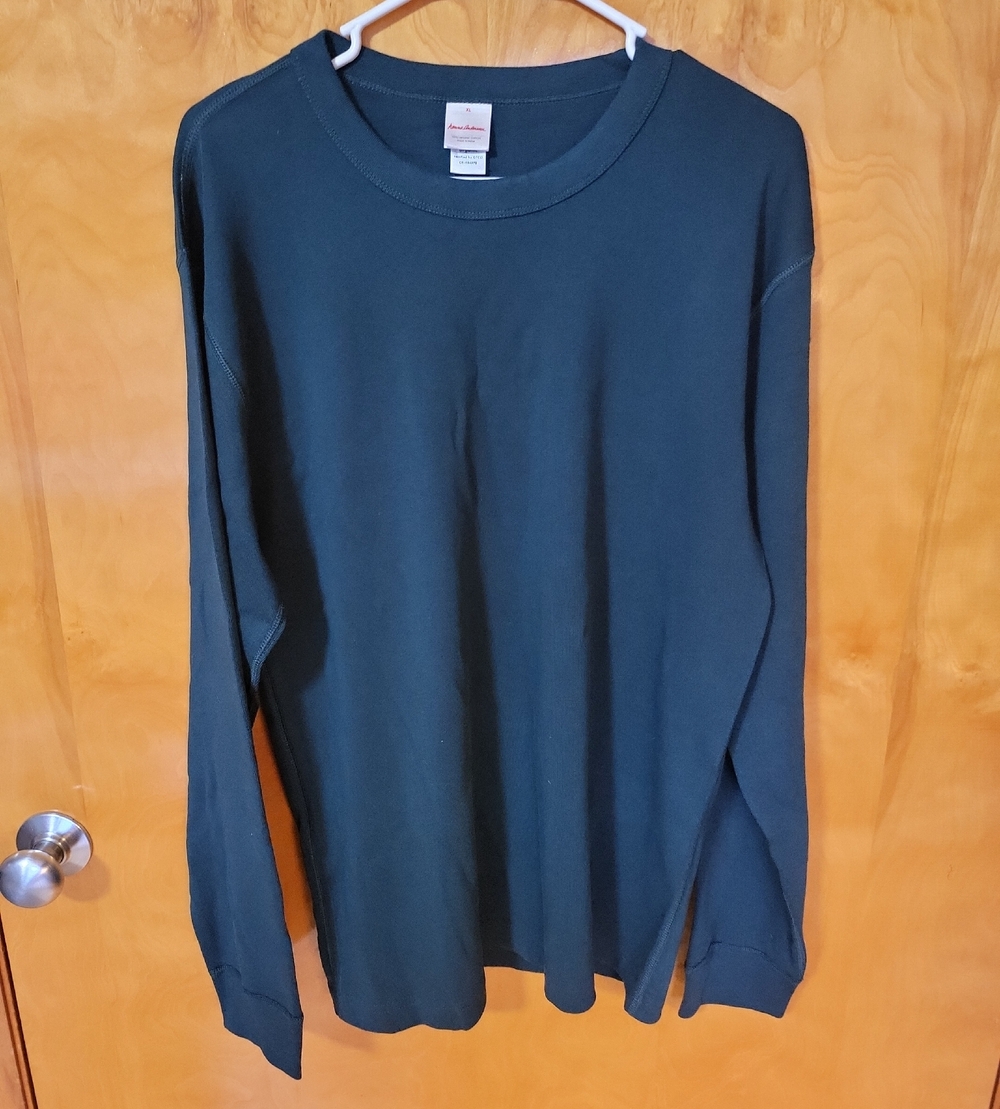 Hanna Andersson Men's Long Sleeve Crewneck Shirt Dark Green. New Without Tags XL